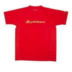 ファイテン(Phiten) RAKUシャツSPORTS (SMOOTH DRY) 半袖 レッド/金ロゴ 3XO