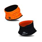 [KELME] [ケルメ] ネックウォーマー メンズ　ダブルサイド フラッシュオレンジ×ブラック 27×26cm K15Z910A