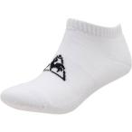 ルコックスポルティフ(le coq sportif) ワンポイント3Pアンクルソックス QMANJB15 WHT ホワイト 22-24cm