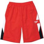 Speedo(スピード) カラーブロック ウインドハーフパンツ SD12G13 レッド XO