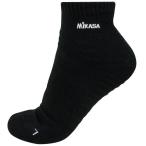 ミカサ ショートソックス10cm丈黒21-23 白MIKASA SK1021-BK