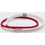 ファイテン(phiten) RAKUWA アンクレット S スラッシュライン ラメタイプ ホワイト/レッド 21cm