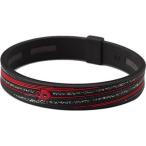 ファイテン(phiten) ブレスレット RAKUWA ブレスS シリコーン スラッシュライン ラメタイプ ブラック/レッド 17cm