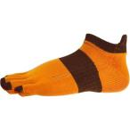 (アールエル ソックス)R×L SOCKS メリノソックス 5本指タイプ ショート丈 (1030)ブラック×レッド TRR33G ORMOC (5581)オレンジ×モカ L