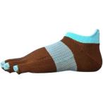 (アールエル ソックス) R×L SOCKS メリノソックス 5本指タイプ ショート丈 (1030) ブラック×レッド TRR33G BRSX (8023) ブラウン×サックス S