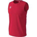 ◎アンブロ（UMBRO） WRワンポイントノースリーブクルーシャツ UMUPJA66-MRED メンズ・ユニセックス MRED：Mレッド M