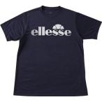 (エレッセ)ellesse テニスウェア 半袖プラクティスロゴクルー EM08106 [メンズ] EM08106 ND ネイビー×ドット L