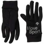 [ Descente ] перчатки теплоизоляция стрейч смартфон соответствует бег перчатка MOVESPORT DMAOJD92 BK M