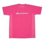 phiten(ファイテン) RAKUシャツ SPORTS (SMOOTH DRY) 半袖 ピンク/白ロゴXO