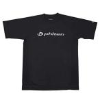 phiten(ファイテン) RAKUシャツ SPORTS 吸汗速乾 半袖 ブラック/銀ロゴ M