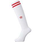 アンブロ ストッキング サッカーソックス 2足セット ホワイト×レッド UBS8810-WMRD (19〜21cm)