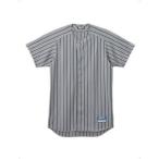 ゼット(ZETT) ストライプメッシュシャツ BU521 1329 シルバー/ネイビー XO