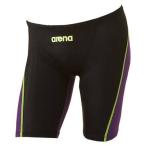 arena(アリーナ) ボーイズ 競泳水着 ハーフスパッツ X-パイソン FA2504MNJC ブラック×Dパープル R130