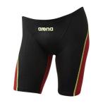 arena(アリーナ) ボーイズ 競泳水着 ハーフスパッツ X-パイソン FA2504MNJC ブラック×Dレッド  R130