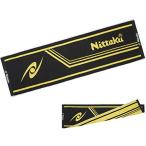 ニッタク(Nittaku) 卓球 ラインスポーツタオル ブラック×イエロー 今治産 NL9235