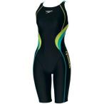 Speedo(スピード) レディース フィットネス用 スパッツスーツ フレックスキューブ SD56N70 クリアグリーン×スキューバ M