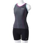 Speedo(スピード) レディース フィットネス用 水着 セパレーツ SD57S18 ブラックミックス×リップスティック(KL) M