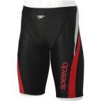 Speedo(スピード) メンズ フィットネス水着 スパッツ SD85S62 グレイミスト×レッド L