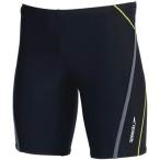 Speedo(スピード) メンズ フィットネス水着 スパッツ SD86S382 ミックスブラック×イエロー M