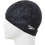 Speedo(スピード) スイムキャップ スイミングキャップ フィットネス用 シリコーンコーティングキャップ SD97C32 ブラック(K) F