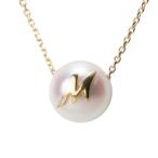 [ムーンレーベル 公式] パール ネックレス イニシャル パール ペンダント Ｍ　K18 レディース 18金 DES040200IN-M00000