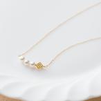 [ムーンレーベル 公式] パール ネックレス Trinity ペンダント K18 レディース 18金 DES0402TRITY000000