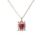 [ムーンレーベル 公式] ピンクトルマリン ネックレス ダイヤモンド Color Jewels ペンダント ピンクトルマリン K10 レディース DES0411CJ-40000000