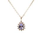 [ムーンレーベル 公式] タンザナイト ネックレス ダイヤモンド Color Jewels ペンダント タンザナイト K10 レディース DES0411CJ-55000000