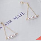 [ムーンレーベル 公式] 揺れる パール ピアス Croissant ピアス K18YG レディース 18金 DES0502CROI-100000