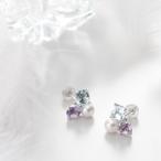 [ムーンレーベル 公式] パール ピアス Aurora ピアス K18WG レディース 18金 DES05040AUR-100000