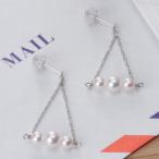 [ムーンレーベル 公式] 揺れる パール ピアス Croissant ピアス K18WG レディース 18金 DES0504CROI-100000
