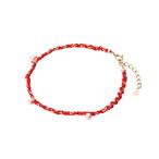 [ムーンレーベル 公式] パール ブレスレット Crochet ブレスレット レッド K10 レディース DES0711CHET-RD0000