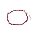 [ムーンレーベル 公式] パール ブレスレット Crochet ブレスレット レッド＋ネイビー K10 レディース DES0711CHET-RN0000