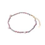 [ムーンレーベル 公式] パール ブレスレット Crochet ブレスレット ウオーターブルー＋ピンク K10 レディース DES0711CHET-WP0000