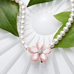 [ムーンレーベル 公式] パールネックレス 真珠母貝 ショートナー Flower ショートナー ・ Ｍ （ピンク） レディース DES1605FLOW-MPK000
