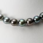 [ムーンレーベル 公式] パール ネックレス 8-10mm ブラックパール マルチカラー パールネックレス レディース FIN0101GN1008O33BB