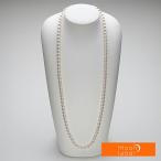 [ムーンレーベル 公式] ロング パール ネックレス 2連 あこや真珠  8.0mm アコヤ真珠 80cm セミロング パールネックレス レディース FIN0102CA0080R33WG