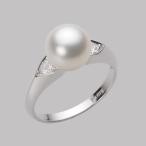 [ムーンレーベル 公式] パール 指輪 レディース 8.5mm アコヤ 真珠 リング K18WG ホワイトゴールド  HA00085R13NW0D01W8