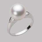 [ムーンレーベル 公式] 南洋真珠 指輪 10mm 白蝶 真珠 リング PT900 プラチナ レディース NW00010R11WH0D01P0