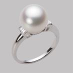 [ムーンレーベル 公式] 南洋真珠 指輪 10mm 白蝶 真珠 リング PT900 プラチナ レディース NW00010R11WH0D03P0