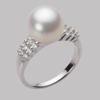 [ムーンレーベル 公式] 南洋真珠 指輪 10mm 白蝶 真珠 リング K18WG ホワイトゴールド レディース NW00010R22WH0D04W0