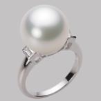 [ムーンレーベル 公式] 南洋真珠 指輪 13mm 白蝶 真珠 リング PT900 プラチナ レディース NW00013R22WH0D03P3
