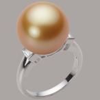 [ムーンレーベル 公式] 南洋真珠 指輪 14mm 白蝶 真珠 リング K18WG ホワイトゴールド レディース NW00014R23NG0D03W4