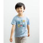 アウトレットセール 80cm限定 子供服 男の子 Tシャツ 半袖 通園着 通学着 綿100％ アイボリー ブルー アンドゥーカージョ