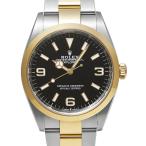 保証書付き ROLEX エクスプローラー1 36mm イエローロレゾール Ref.124273 ブラック 中古品 メンズ 腕時