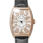 箱・保証書付き Franck Muller トノウカーベックス クレイジーアワーズ ダイヤモンド Ref.5850CH NBR D5 CD 中古品 シルバー メンズ 腕時計