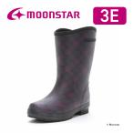 ムーンスターレインブーツ軽量幅広長...