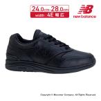 ニューバランス new balance スニーカー 防水 幅広 革靴 メンズ レザー ウォーキング シューズ 本革 運動靴 靴 黒 普段履き 履きやすい NB MW585 4E BK ブラック