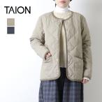タイオン TAION シティ パイピングクルーネックダウンカーディガン 104CI キルティング ジャケット ミディアム丈 レディース メンズ 2025秋冬