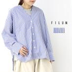 フィルム FILUM スプリングハオリシャツジャケット 2409117 日本製 ストライプ 長袖 羽織 トップス レディース 2025春夏 /返品・交換不可/SALE セール